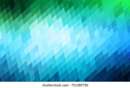 Light Blue, Green vector abstract textured polygonal background. Blurry rectangular design. The pattern with repeating rectangles can be used for background.