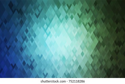 Light Blue, Green vector abstract textured polygonal background. Blurry rectangular design. The pattern with repeating rectangles can be used for background.
