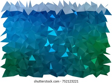 Light Blue, Green vector abstract mosaic template. Creative illustration in halftone style with gradient. The elegant pattern can be used as part of a brand book.