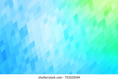 Light Blue, Green vector abstract textured polygonal background. Blurry rectangular design. The pattern with repeating rectangles can be used for background.