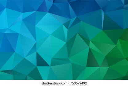 Light Blue, Green vector abstract polygonal background. An elegant bright illustration with gradient. A completely new template for your business design.