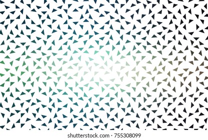 Light Blue, Green vector abstract colorful background, which consist of triangles. Pattern with colored triangles on white background.