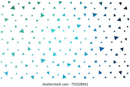 Light Blue, Green vector abstract colorful background, which consist of triangles. Pattern with colored triangles on white background.
