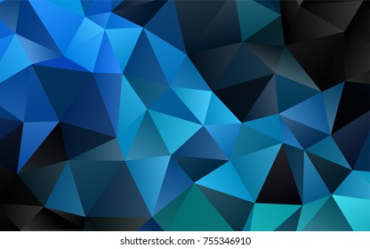 Light Blue, Green vector abstract polygonal template. A vague abstract illustration with gradient. The completely new template can be used for your brand book.