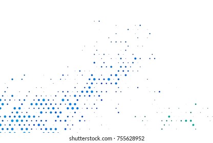 Light Blue, Green vector abstract pattern with circles. Geometry template for your business design. Background with colored spheres.