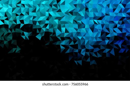 Light Blue, Green vector abstract mosaic background. Shining illustration, which consist of triangles. Brand-new style for your business design.