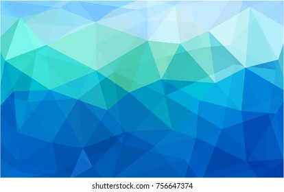 Light Blue, Green vector abstract textured polygonal background. Blurry triangle design. Pattern can be used for background.
