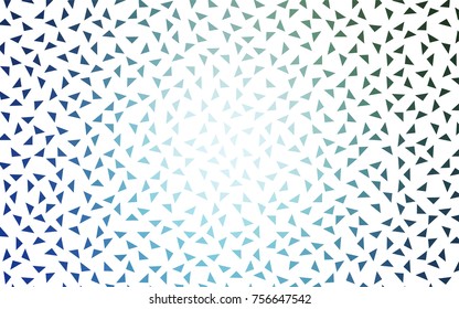 Light Blue, Green vector abstract colorful background, which consist of triangles. Pattern with colored triangles on white background.