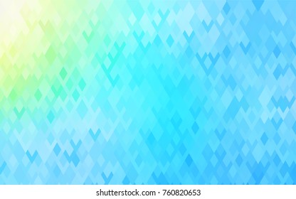 Light Blue, Green vector abstract textured polygonal background. Blurry rectangular design. The pattern with repeating rectangles can be used for background.