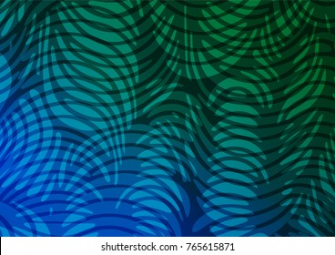 Light Blue, Green vector abstract doodle pattern. Creative illustration in blurred style with doodles and Zen tangles. A completely new design for your business.