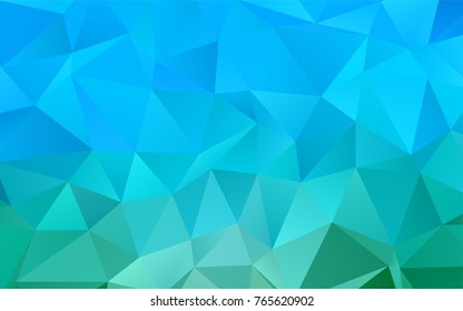 Light Blue, Green vector abstract polygonal background. Shining colored illustration in a brand-new style. The template can be used as a background for cell phones.