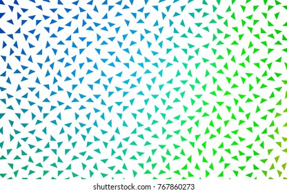 Light Blue, Green vector abstract colorful background, which consist of triangles. Pattern with colored triangles on white background.
