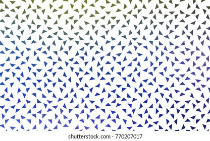 Light Blue, Green vector abstract colorful background, which consist of triangles. Pattern with colored triangles on white background.