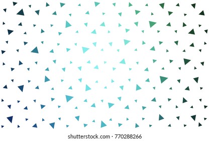 Light Blue, Green vector abstract colorful background, which consist of triangles. Pattern with colored triangles on white background.