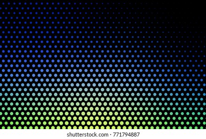 Light Blue, Green vector abstract pattern with circles. Geometry template for your business design. Background with colored spheres.