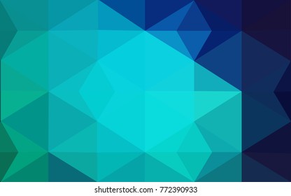 Light Blue, Green vector abstract textured polygonal background. Blurry triangle design. Pattern can be used for background.