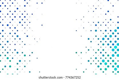 Light Blue, Green vector abstract pattern with circles. Geometry template for your business design. Background with colored spheres.