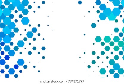 Light Blue, Green vector abstract textured polygonal background. Brand-new blurry hexagonal design. Pattern can be used for background.