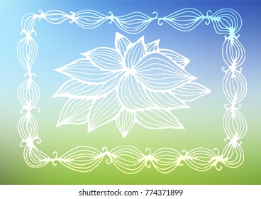 Light Blue, Green vector abstract doodle pattern. Brand-new colored illustration in blurry style with doodles. The textured pattern can be used for website.