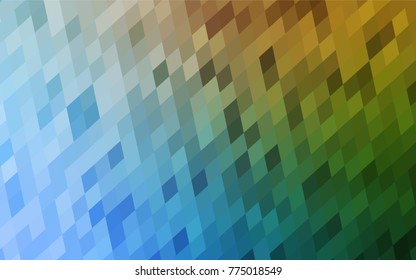 Light Blue, Green vector abstract textured polygonal background. Blurry rectangular design. The pattern with repeating rectangles can be used for background.