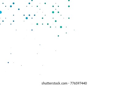 Light Blue, Green vector abstract pattern with circles. Geometry template for your business design. Background with colored spheres.