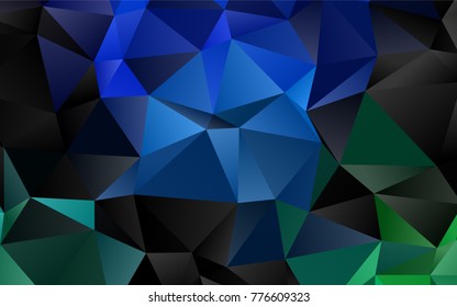 Light Blue, Green vector abstract polygonal background. Glitter abstract illustration with an elegant design. The elegant pattern can be used as part of a brand book.