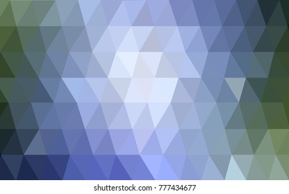 Light Blue, Green vector abstract textured polygonal background. Blurry triangle design. Pattern can be used for background.