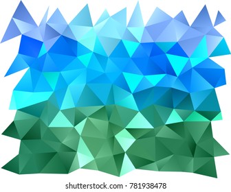 Light Blue, Green vector abstract polygonal template. Glitter abstract illustration with an elegant design. The polygonal design can be used for your web site.