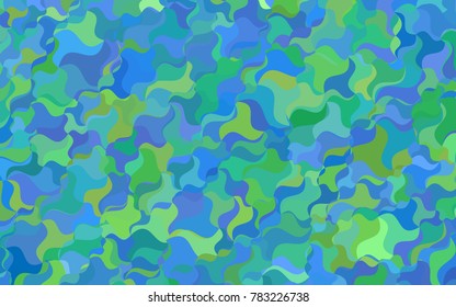 Light Blue, Green vector abstract blurred template. Colorful illustration in abstract cranked style with gradient. The template can be used as a background for cell phones.