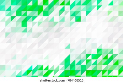Light Blue, Green vector abstract colorful background, which consist of triangles. Pattern with colored triangles on white background.