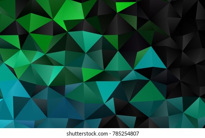 Light Blue, Green vector abstract mosaic template. An elegant bright illustration with gradient. A completely new template for your business design.