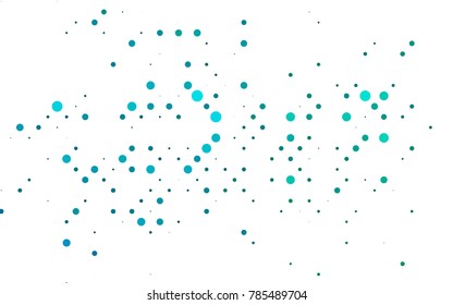 Light Blue, Green vector abstract pattern with circles. Geometry template for your business design. Background with colored spheres.