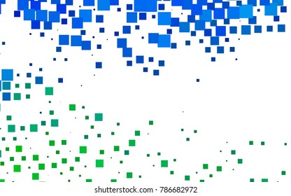 Light Blue, Green vector abstract textured polygonal background. Blurry rectangular design. The pattern with repeating rectangles can be used for background.