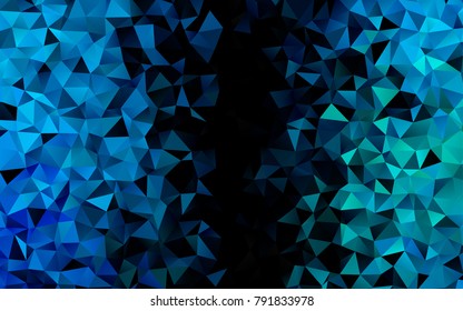 Light Blue, Green vector abstract polygonal template. Creative illustration in halftone style with gradient. The polygonal design can be used for your web site.