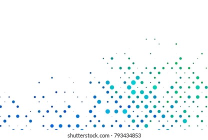Light Blue, Green vector abstract pattern with circles. Geometry template for your business design. Background with colored spheres.