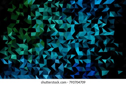 Light Blue, Green vector abstract polygonal background. A vague abstract illustration with gradient. Triangular pattern for your business design.