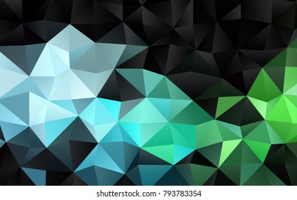 Light Blue, Green vector abstract polygonal background. Shining colored illustration in a brand-new style. A new texture for your design.