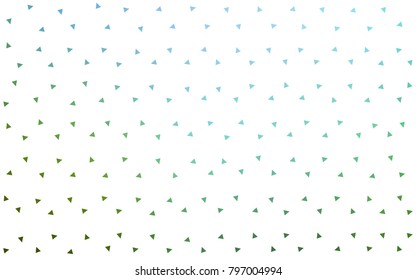 Light Blue, Green vector abstract colorful background, which consist of triangles. Pattern with colored triangles on white background.