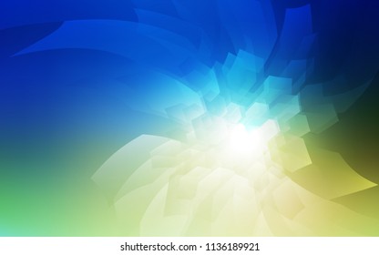 Light Blue, Green vector backdrop with hexagons. Abstract illustration with colorful hexagons. Pattern for texture of wallpapers.