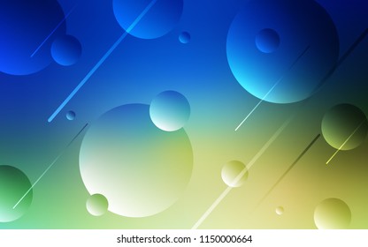 Light Blue, Green vector backdrop with dots. Abstract illustration with colored bubbles in nature style. Pattern can be used for ads, leaflets.