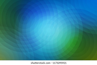 Light Blue, Green vector backdrop with dots. Glitter abstract illustration with blurred drops of rain. Completely new template for your brand book.