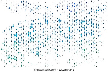 Light Blue, Green vector backdrop with dots. Abstract illustration with colored bubbles in nature style. Design for business adverts.