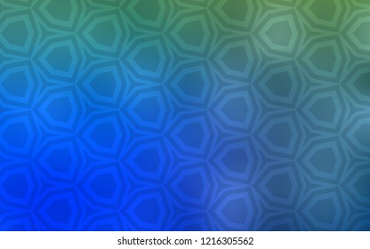Light Blue, Green vector backdrop with hexagons. Design in abstract style with hexagons. Design for your business advert.