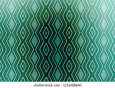 Light Blue, Green vector backdrop with lines, cubes. Colorful decorative design in simple style with lines, rhombuses. Pattern for ads, posters, banners.