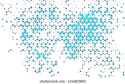 Light Blue, Green vector backdrop with lines, triangles. Abstract gradient illustration with triangles. Modern template for your landing page.