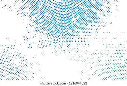 Light Blue, Green vector backdrop with dots. Blurred bubbles on abstract background with colorful gradient. Pattern for beautiful websites.