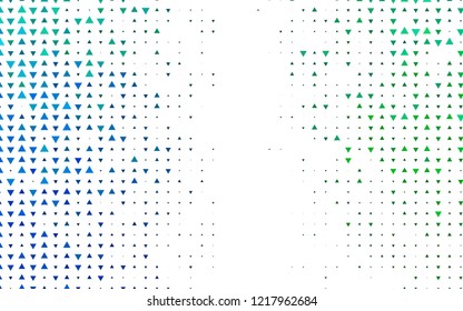 Light Blue, Green vector backdrop with lines, triangles. Beautiful illustration with triangles in nature style. Pattern for busines ad, booklets, leaflets