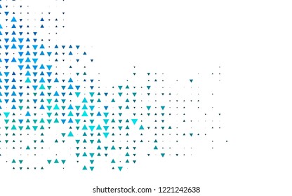 Light Blue, Green vector backdrop with lines, triangles. Triangles on abstract background with colorful gradient. Smart design for your business advert.