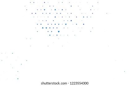 Light Blue, Green vector backdrop with lines, triangles. Decorative design in abstract style with triangles. Best design for your ad, poster, banner.