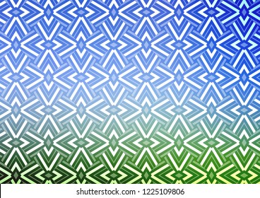 Light Blue, Green vector backdrop with lines, triangles. Beautiful illustration with triangles in nature style. Modern template for your landing page.